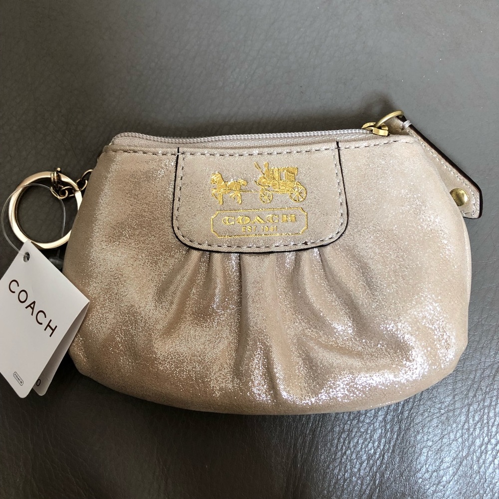 Coach mini skinny metallic NWT